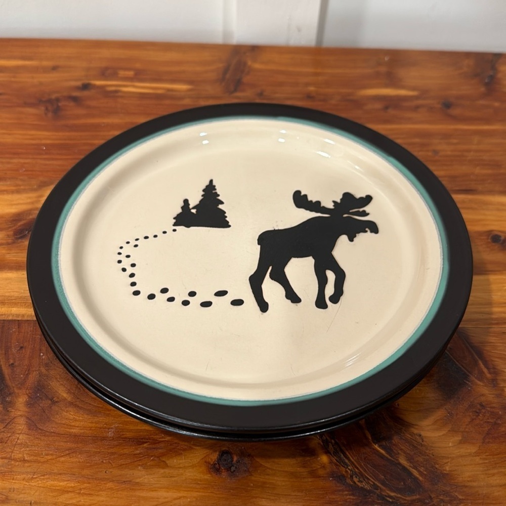 Bass Pro Shops Moose Tracks Tree Salad Side Plates Set of 2
